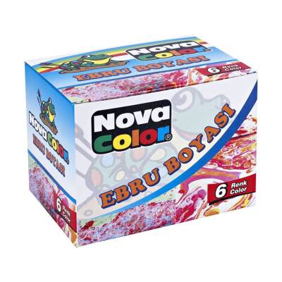 Nova Color Ebru Boyası 6 Renk x 30 ml. Damlalıklı Şişe - 1