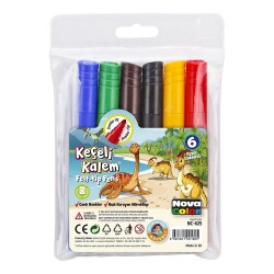 Nova Color Jumbo Keçeli Kalem 6 Renk - 1