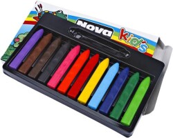 Nova Color Jumbo Üçgen Crayon Mum Boya 12 Renk - 1