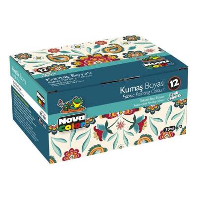 Nova Color Kumaş Boyası 12 Renk x 30 ml. Set - 1