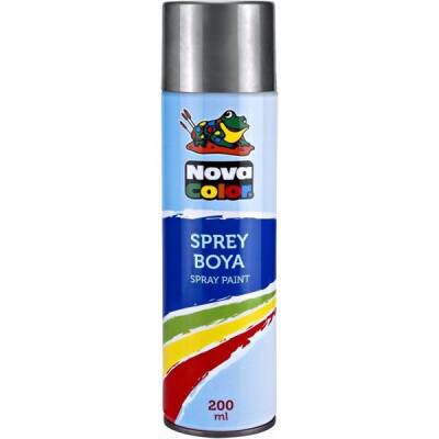 Nova Color Sprey Boya 200 ml. METALİK GÜMÜŞ - 1