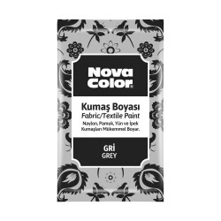 Nova Color Toz Kumaş Boyası 12 gr GRİ - 1