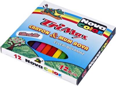 Nova Color TriMax Üçgen Crayon Mum Boya 12 Renk - 1