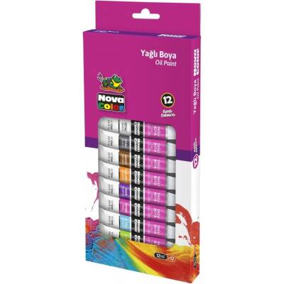 Nova Color Yağlı Boya 12 Renk x 12 ml Tüp - 1