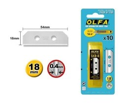 OLFA SKB-8/10B Emniyetli Maket Bıçağı Yedeği 10'lu Tüp (SK-8 için) - Olfa
