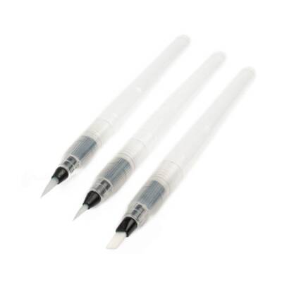 Ollyart Su Hazneli Fırça 3 Boy Set (Waterbrush) - 1