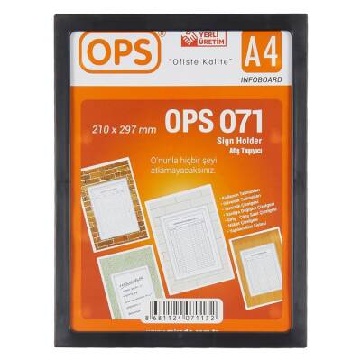 OPS DP 071 A4 Duvar Tipi Afiş Taşıyıcı - 1