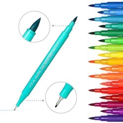 Pagos Çift Taraflı Fırça Uçlu + Fineliner Kalem Seti 120 Renk - 2