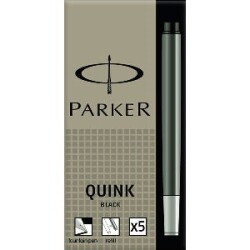 Parker Quink Kartuş Siyah 5'li Uzun - 1