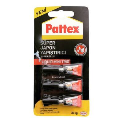 Pattex Süper Japon Yapıştırıcı Mini Trio 1 gr 3'lü Blister - 1