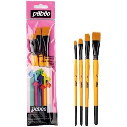 Pebeo 4'lü Düz Fırça Seti (1/4,3/8,1/2,5/8) SET-10 - Pebeo