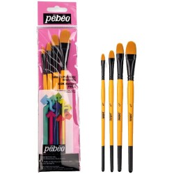 Pebeo 4'lü Kedi Dili Fırça Seti (1/4,3/8,1/2,5/8) SET-11 - Pebeo