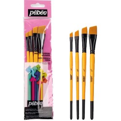 Pebeo 4'lü Yan Kesik Fırça Seti (1/4,3/8,1/2,5/8) SET-9 - Pebeo