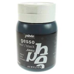 Pebeo Acrylic Black Gesso Studio Siyah Astar Boya 500 ml. - 1