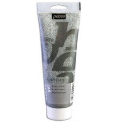 Pebeo Acrylic Texture Gel Black Sand Siyah Kum Jeli 250 ml. - 1