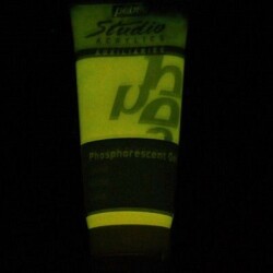 Pebeo Phosphorescent Gel Karanlıkta Parlayan Boya 100 ml. SARI - 1