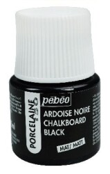Pebeo Porcelaine 150 Fırınlanabilir Porselen Boyası 201 Chalkboard Black Matt (Karatahta Boyası) - 1