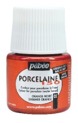 Pebeo Porcelaine 150 Fırınlanabilir Porselen Boyası (Metalik) 105 Shimmer Orange - 1