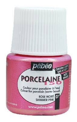 Pebeo Porcelaine 150 Fırınlanabilir Porselen Boyası (Metalik) 107 Shimmer Pink - 1