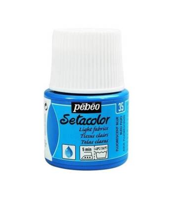 Pebeo Setacolor Light Fabric Fluorescent (Fosforlu) Kumaş Boyası 35 BLUE - 1
