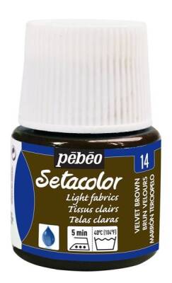 Pebeo Setacolor Light Fabric (Transparan) Kumaş Boyası 14 VELVET BROWN - 1