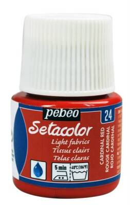 Pebeo Setacolor Light Fabric (Transparan) Kumaş Boyası 24 CARDINAL RED - 1