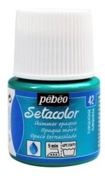Pebeo Setacolor Shimmer (Pırıltılı) Opak Kumaş Boyası 42 TURQUOISE - 1