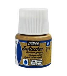 Pebeo Setacolor Shimmer (Pırıltılı) Opak Kumaş Boyası 45 GOLD - 1