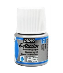 Pebeo Setacolor Shimmer (Pırıltılı) Opak Kumaş Boyası 60 SILVER - 1