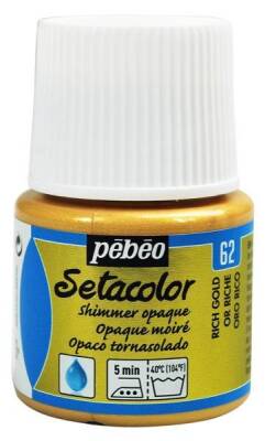 Pebeo Setacolor Shimmer (Pırıltılı) Opak Kumaş Boyası 62 RICH GOLD - 1