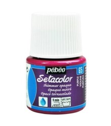 Pebeo Setacolor Shimmer (Pırıltılı) Opak Kumaş Boyası 65 PURPLE - 1