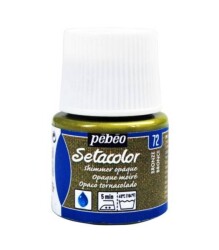 Pebeo Setacolor Shimmer (Pırıltılı) Opak Kumaş Boyası 72 BRONZE - 1