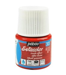 Pebeo Setacolor Suede Effect (Süet Etkisi) Kumaş Boyası 303 RED - 1