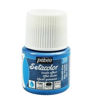 Pebeo Setacolor Suede Effect (Süet Etkisi) Kumaş Boyası 309 POWDER BLUE - 1