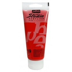 Pebeo Studio Akrilik Boya 100 ml. 19 Transparent Vermilion - 1