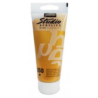 Pebeo Studio Akrilik Boya 100 ml. 350 Iridescent Precious Gold - 1