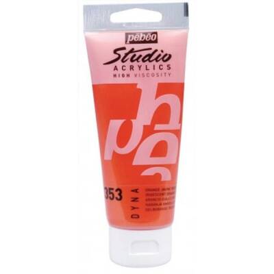 Pebeo Studio Akrilik Boya 100 ml. 353 Iridescent Orange Yellow - 1