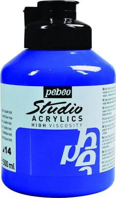 Pebeo Studio Akrilik Boya 500 ml 14 Cobalt Blue Hue - 1