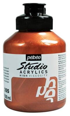 Pebeo Studio Akrilik Boya 500 ml 355 Iridescent Copper - 1