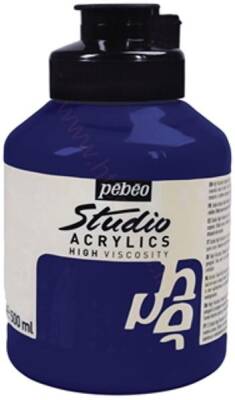 Pebeo Studio Akrilik Boya 500 ml 47 Dark Cobalt Violet Hue - 1