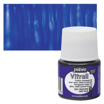 Pebeo Vitrail Cam Boyası 45 ml. 10 Deep Blue - 1