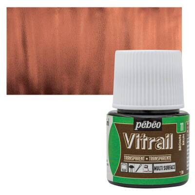 Pebeo Vitrail Cam Boyası 45 ml. 11 Brown - 1