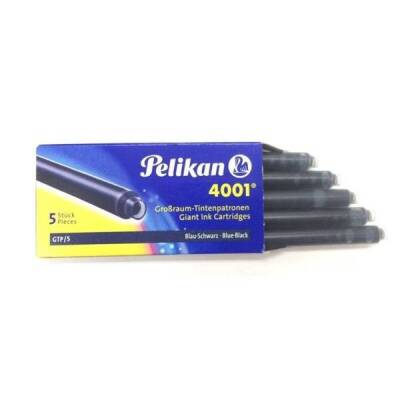 Pelikan 4001 Uzun Mürekkep Kartuşu 5'li Kutu MAVİ-SİYAH - 1