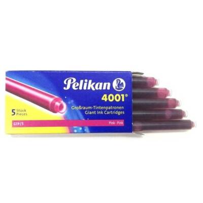 Pelikan 4001 Uzun Mürekkep Kartuşu 5'li Kutu PEMBE - 1