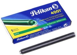 Pelikan 4001 Uzun Mürekkep Kartuşu 5'li Kutu YEŞİL - 1