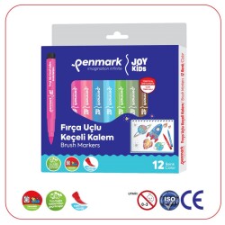 Penmark Süper Yıkanabilir Fırça Uçlu Keçeli Kalem 12 Renk - 1