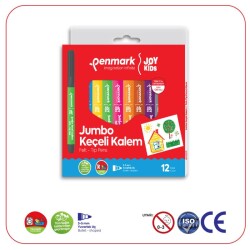 Penmark Süper Yıkanabilir Jumbo Keçeli Kalem 12 Renk - 1