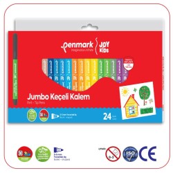 Penmark Süper Yıkanabilir Jumbo Keçeli Kalem 24 Renk - 1