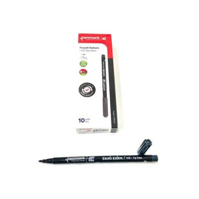 Penmark Süper Yıkanabilir Keçeli Kalem 10'lu Kutu SİYAH - 1