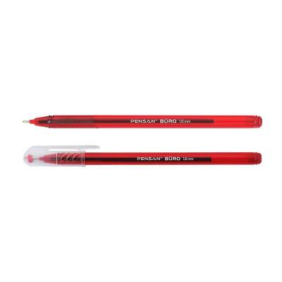 Pensan Büro Tükenmez Kalem 1 mm Kırmızı 10 Adet - 1